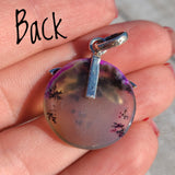 Dragonfly - Purple Dendritic Opal & Rainbow Moonstone 925 Pendant