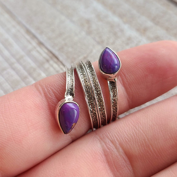 Copper Purple Turquoise - Arizona 925 Ring