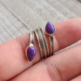 Copper Purple Turquoise - Arizona 925 Ring