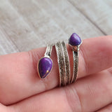 Copper Purple Turquoise - Arizona 925 Ring