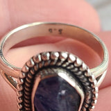 Rough Blue Sapphire 925 Ring