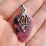 Natural Rhodonite 925 Pendant