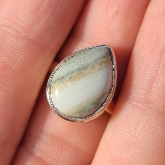 Saturn Chalcedony 925 Ring
