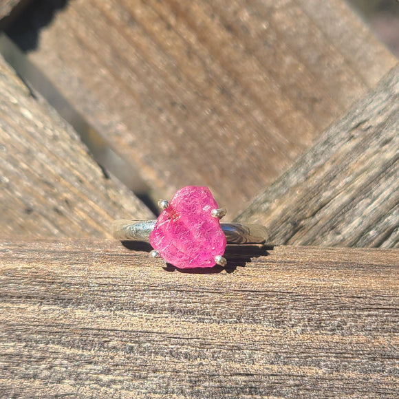 Natural Mozambique Ruby Slice 925 Ring