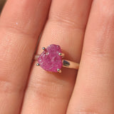Natural Mozambique Ruby Slice 925 Ring