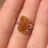 Orange Kyanite (Rough) - India 925 Ring