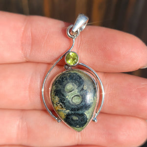 Star Galaxy Jasper & Peridot 925 Pendant