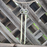 Labradorite Star & Hogographic Leopard Print Leather 925 Earrings
