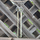Labradorite Star & Hogographic Leopard Print Leather 925 Earrings