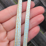 Labradorite Star & Hogographic Leopard Print Leather 925 Earrings