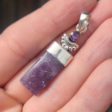 Purple Lepidolite & Amethyst 925 Pendant