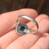 Kingman Turquoise With Pyrite 925 Ring