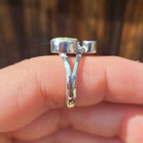 Serpentine & Amethyst 925 Ring