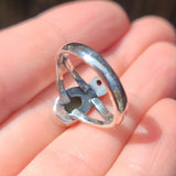 Serpentine & Amethyst 925 Ring