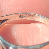 Obsidian and Zinc 925 Ring