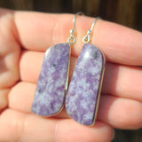 Purple Lepidolite 925 Earrings