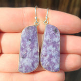 Purple Lepidolite 925 Earrings